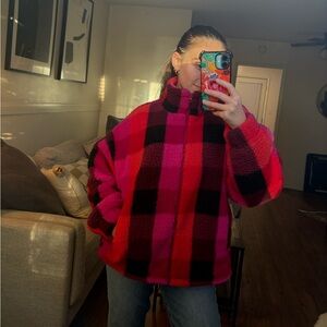 Checkered Sherpa jacket